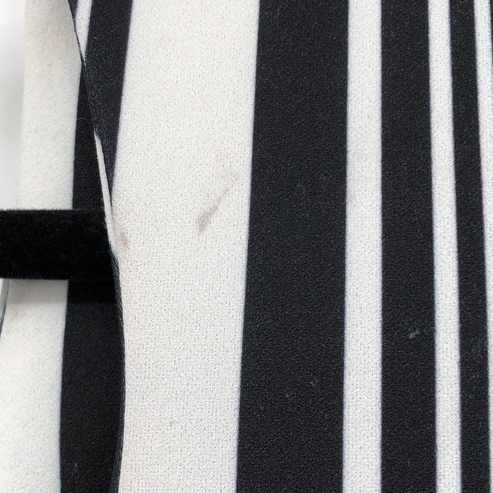 NWT Asos Dress Midi Stripe Tulip Hem Sleeveless Crewneck Black White Size 8 - Picture 7 of 12